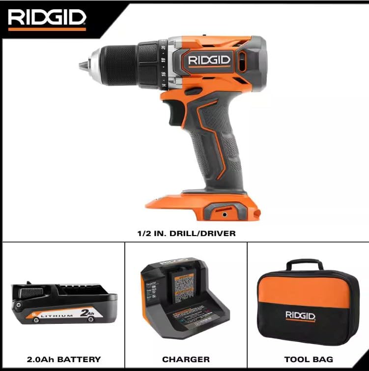 18V Cordless 1/2 in. Drill/Driver Kit with 2.0 AH Battery and Charger B10797