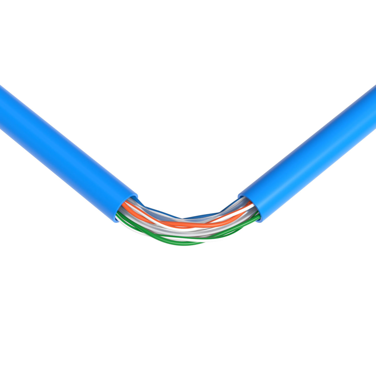1000ft Cat6 Plenum Rated CMP 23AWG Solid CCA UTP 550MHz Bulk Network Cable Blue C878