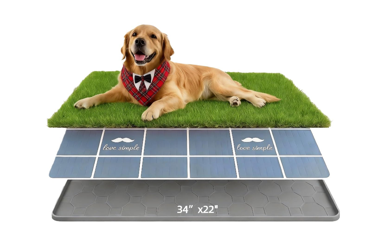 Large Dog Grass Pad with Tray 34x22 Inch J246