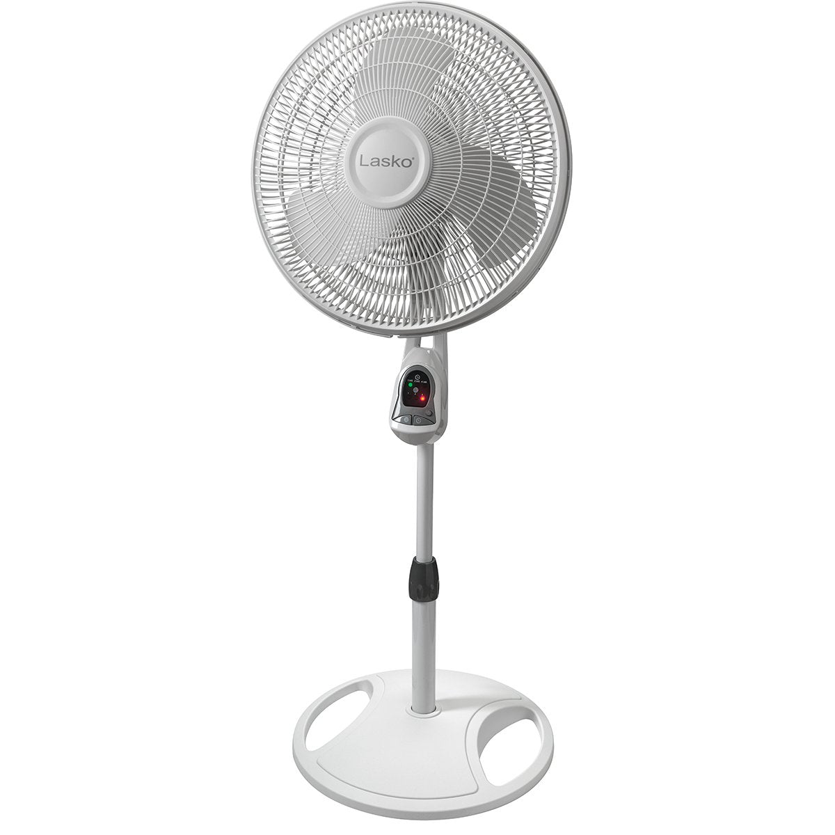 12" Utility Fan and 16" White Oscillating Pedestal Stand Fan with Remote W29429