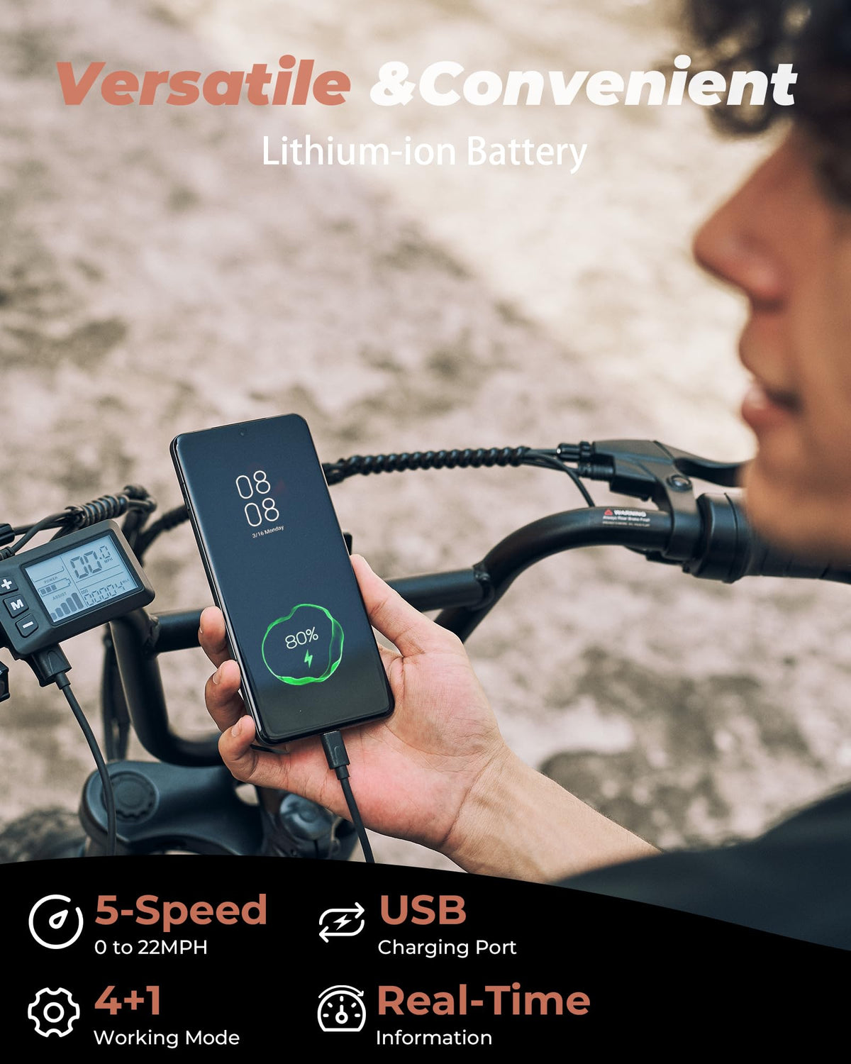 1500W Peak 16'' Fat Tire Electric Bike U6988
