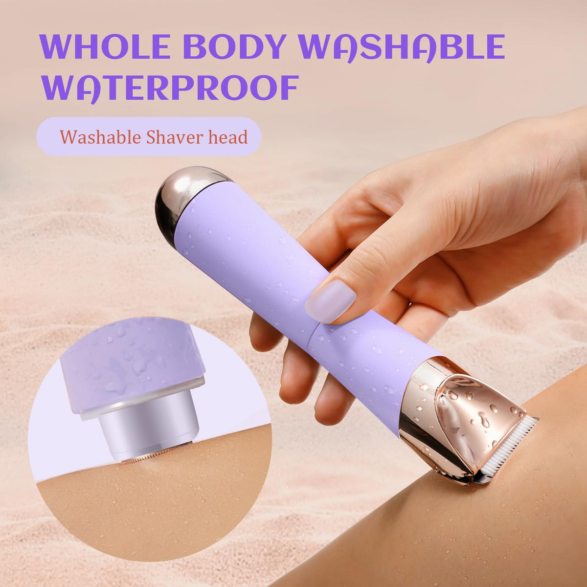 2-in-1 Electric Razor and Pubic Hair Trimmer with LED Light V720476