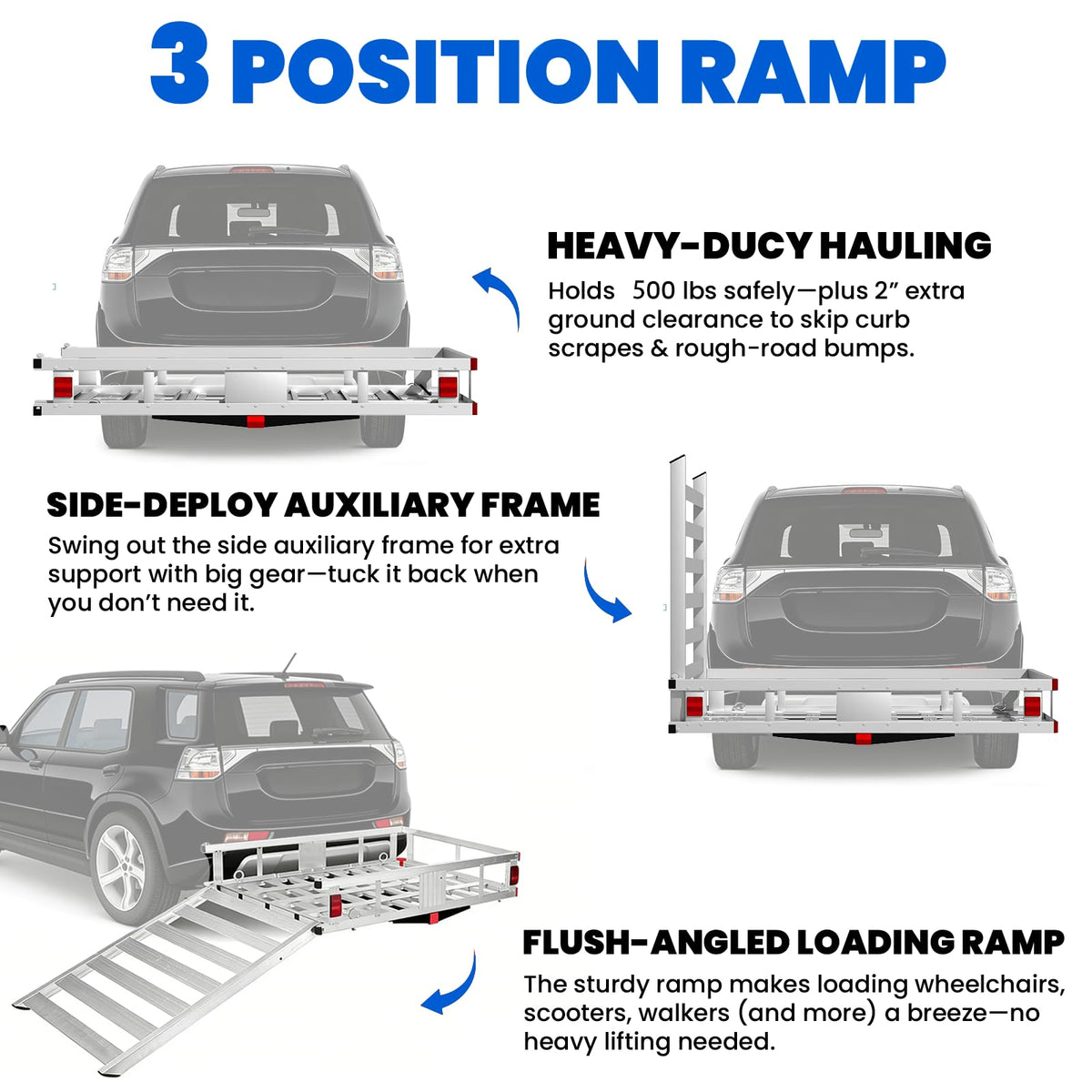 Wheelchair Scooter Carrier with Ramp, 500 lbs Capacity K795025