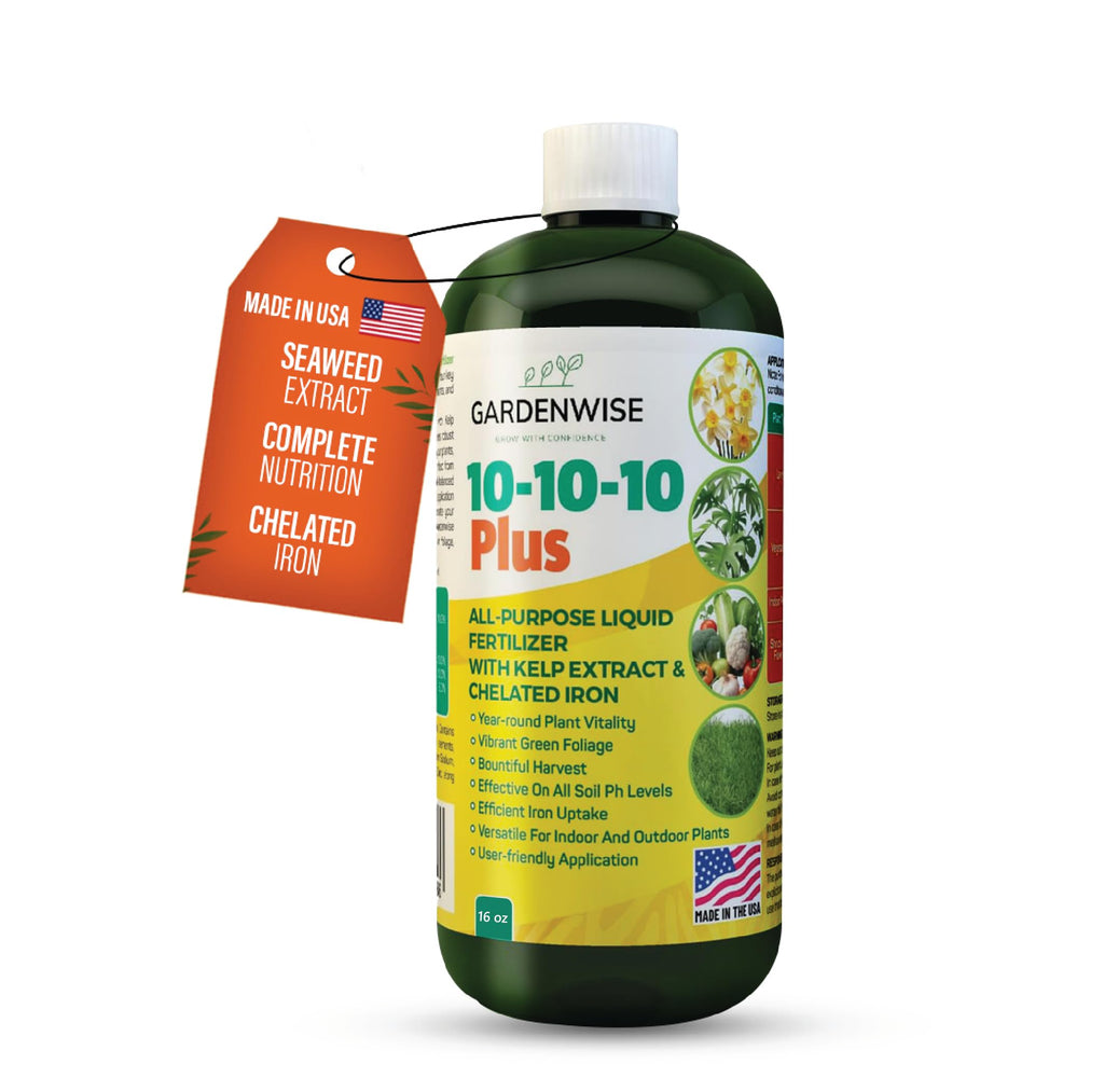 10-10-10 All Purpose Liquid Fertilizer with Seaweed Kelp & Iron 16 oz I256812