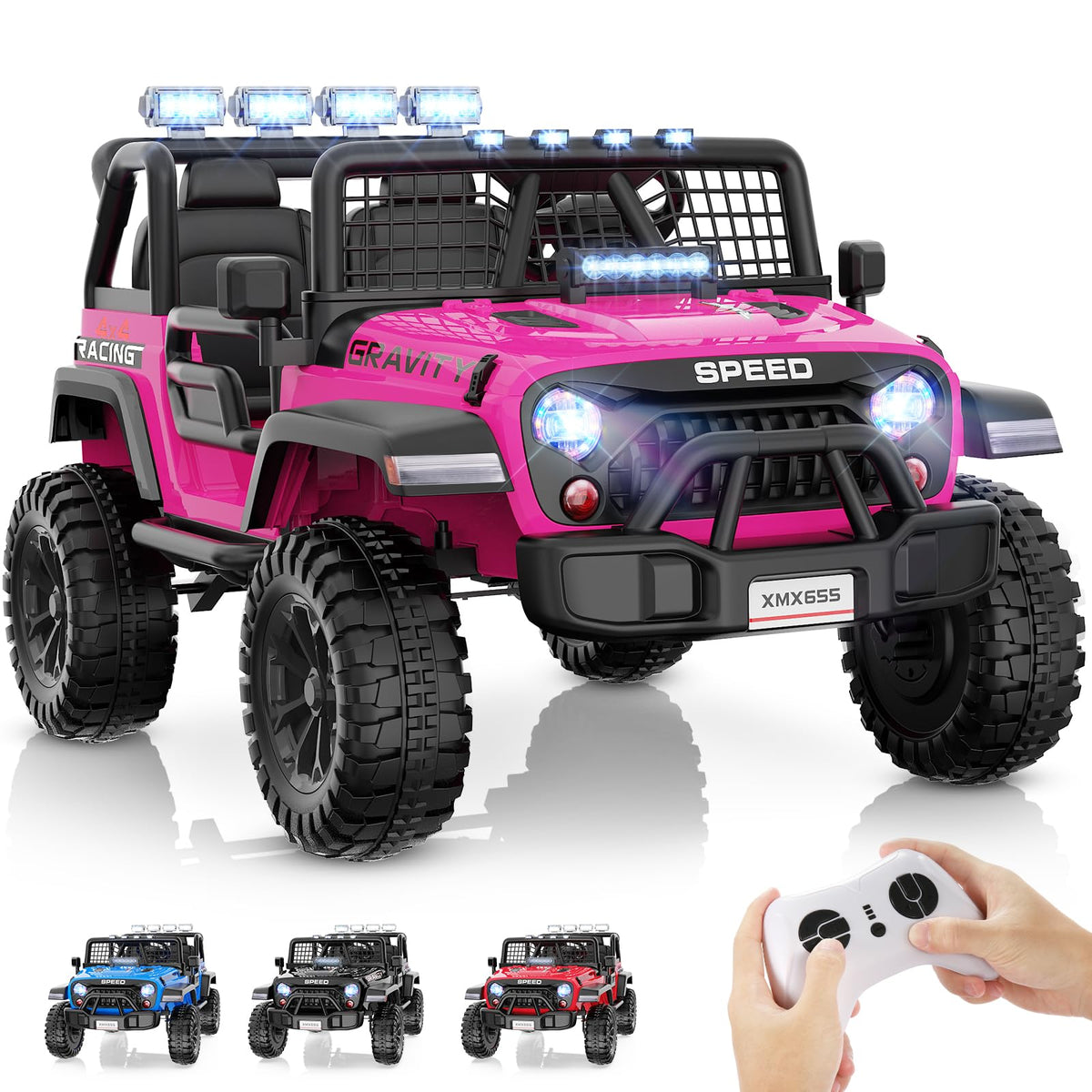 24V 2 Seater Pink Ride On Car E8818
