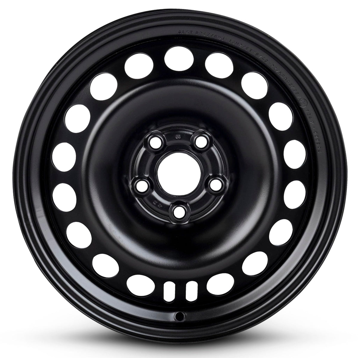 16 Inch Black Painted Steel Rim Q8742