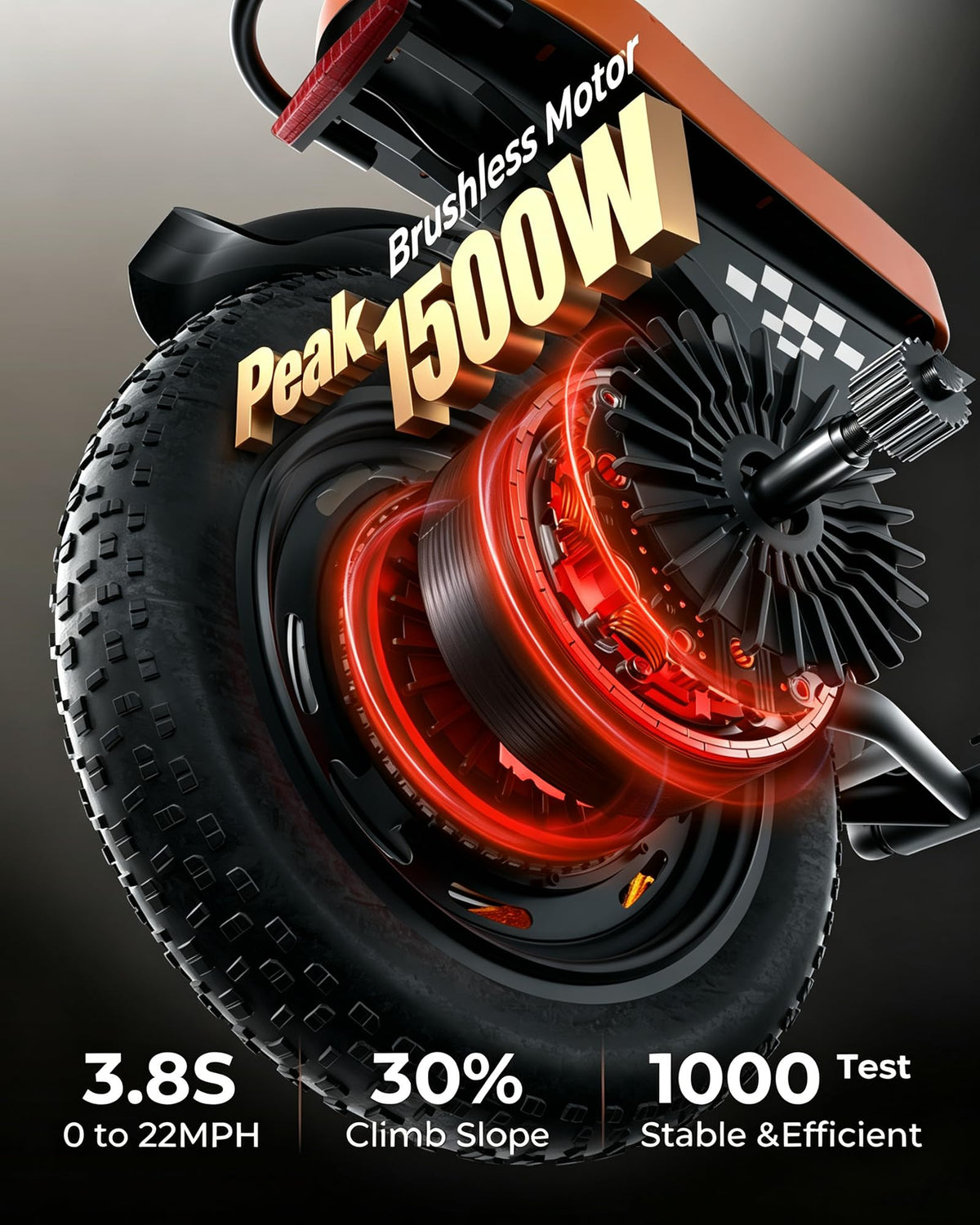 1500W Peak 16'' Fat Tire Electric Bike U6988