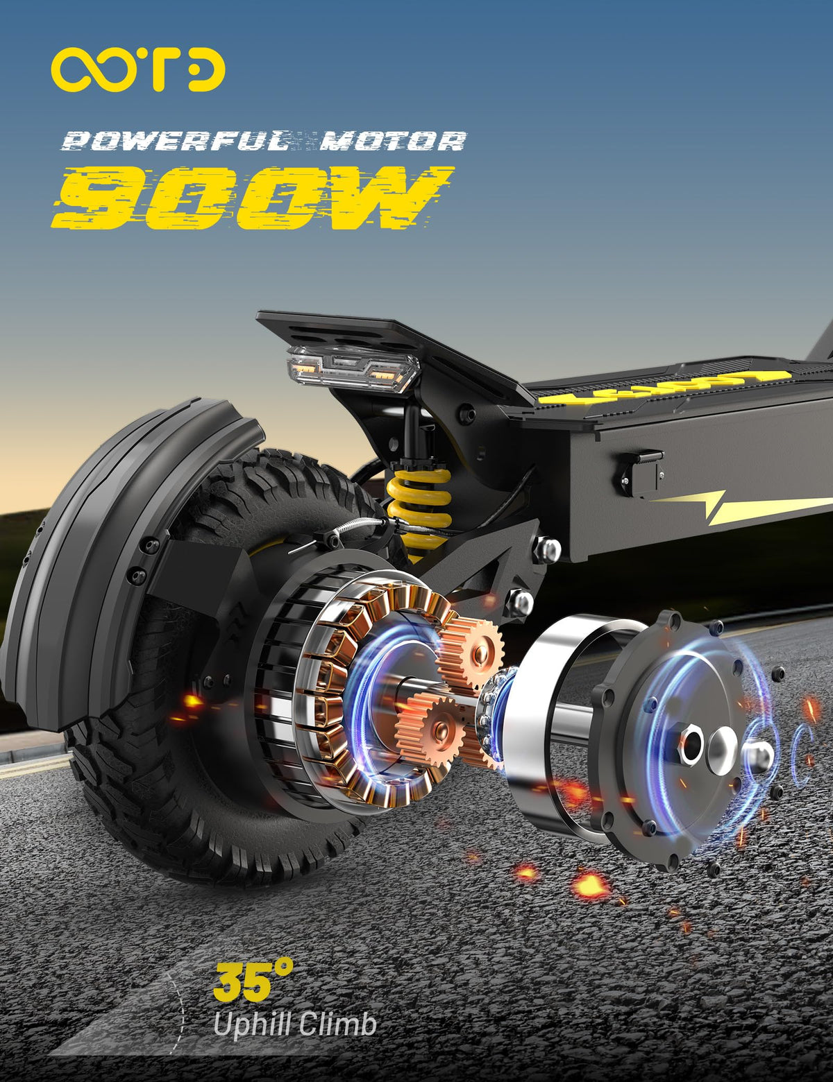 Electric Scooter with 11" All-Terrain Tire G9402