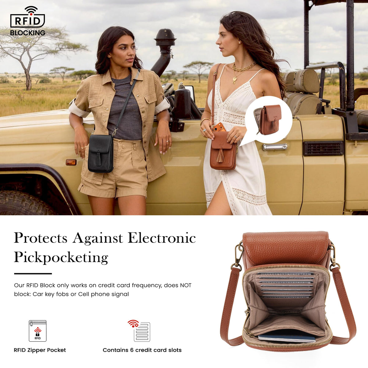 Genuine Leather Small Crossbody Bag D4746