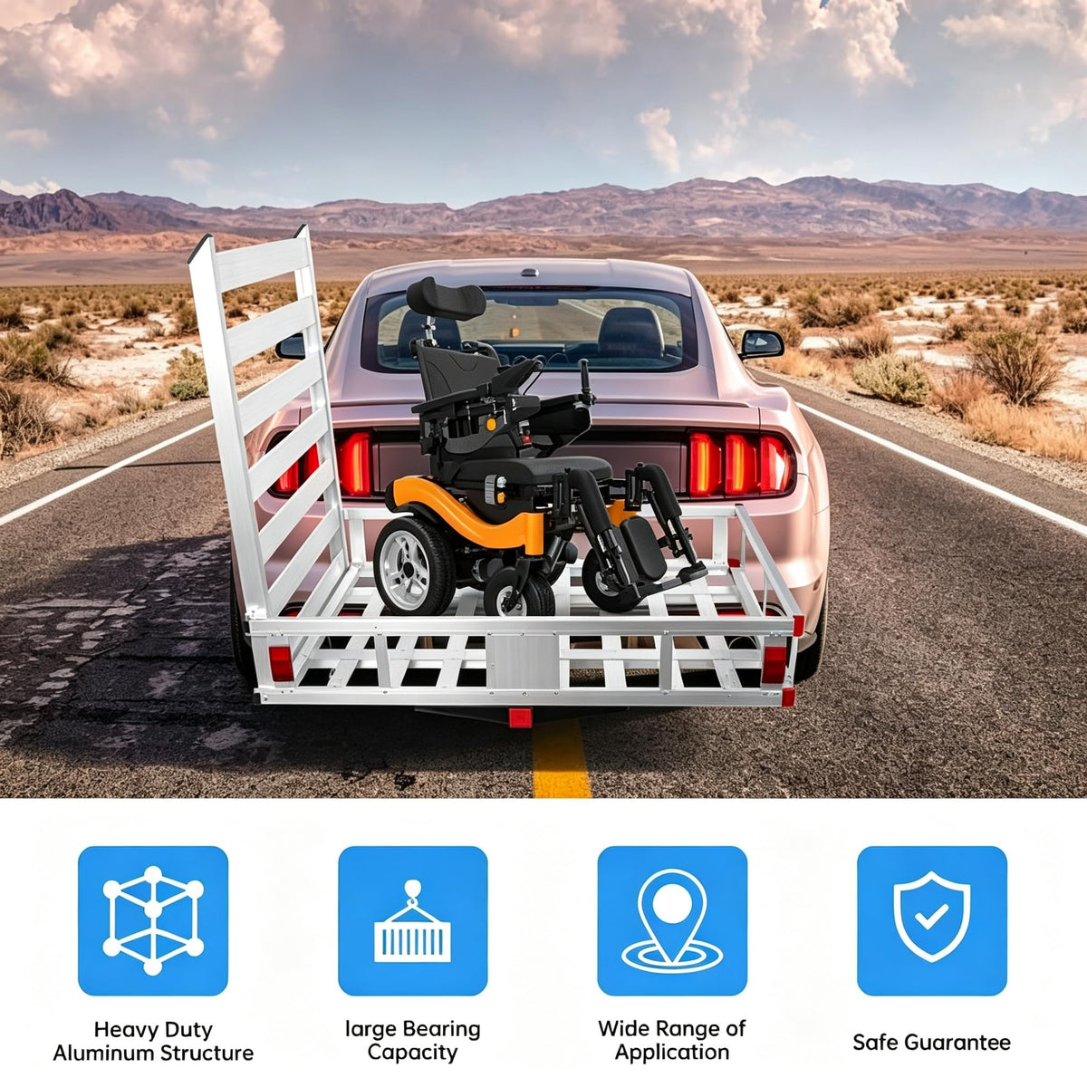 Wheelchair Scooter Carrier with Ramp, 500 lbs Capacity K795025
